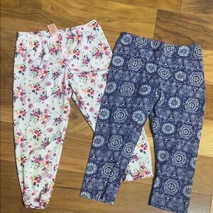 Wonder Nation Pink and Blue Leggings Soft Stretchy Bottoms